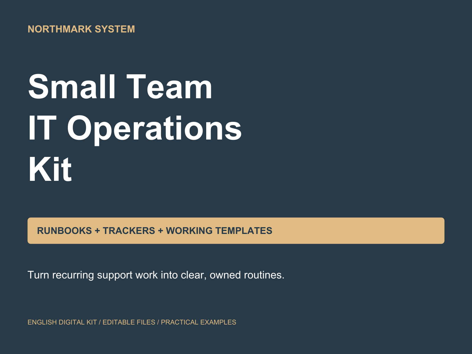 Cover of the Small Team IT Operations Kit