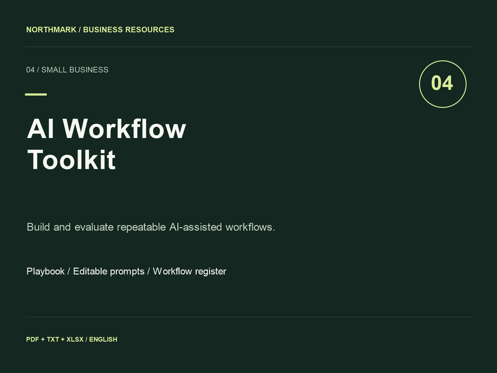 AI Workflow Toolkit for Small Business cover