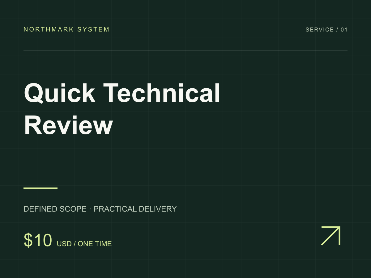 Quick Technical Review service cover